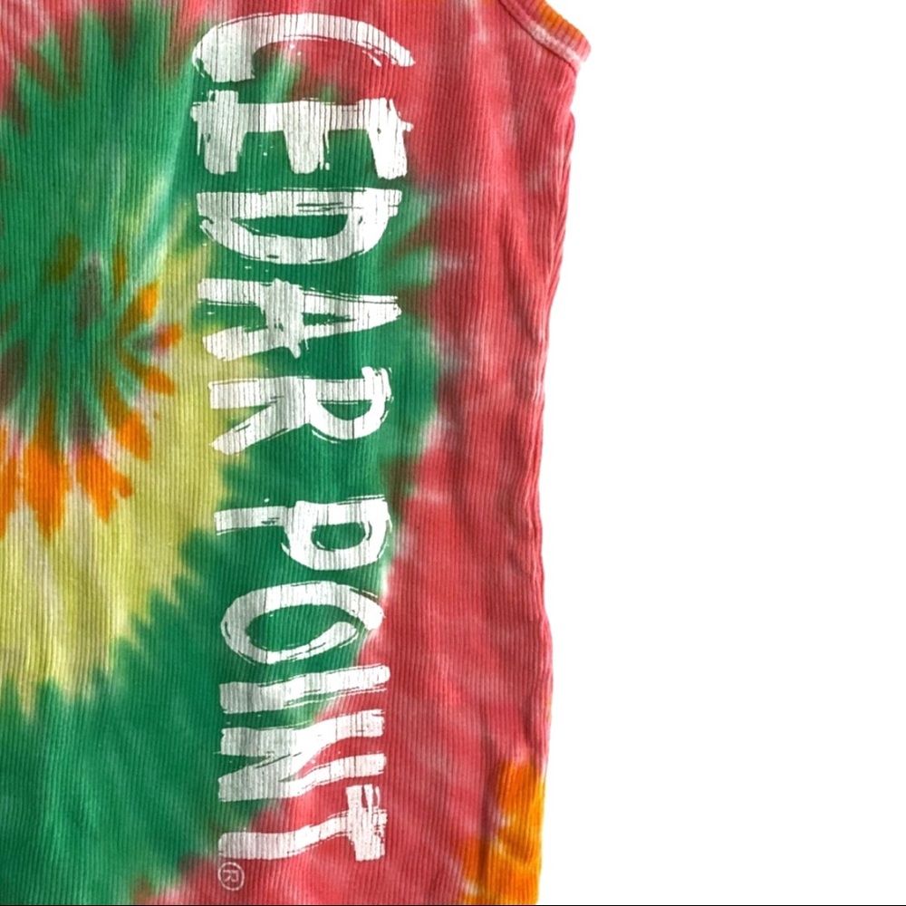 Cedar Point tie dye ribbed tank top - Picture 5 of 7